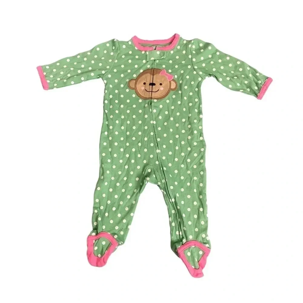 Set of 2 Adorable Carter's & Old Navy Baby Pajama Bundle - 6M & 3-6M